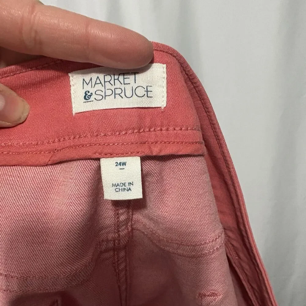 MARKET & SPRUCE StitchFix Dark Pink Dylan High Rise Garment Dye Short Womens 24W